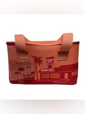 Trader Joe's Peach Pink Salmon Mini Insulated Bag Tote